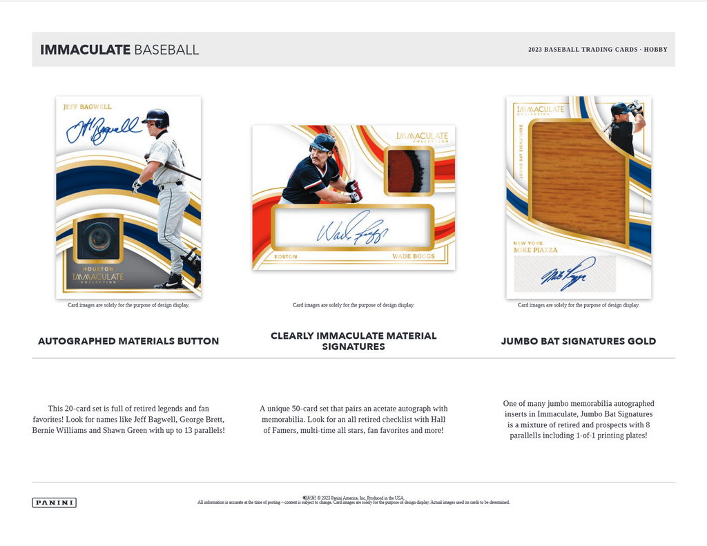 2023 Panini Immaculate Baseball Hobby Box