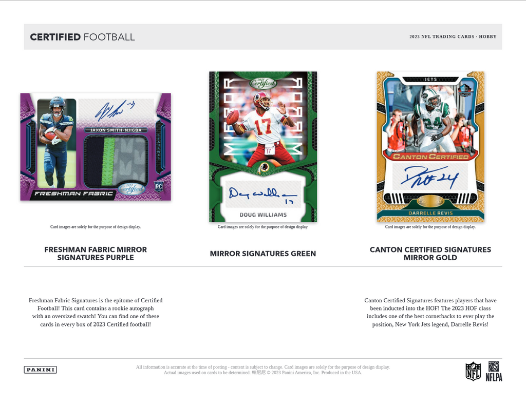 2023 Panini Certified Football Hobby Box