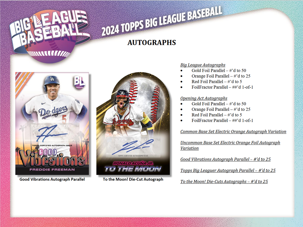 2024 Topps Big League Baseball Hobby 20 Box Case