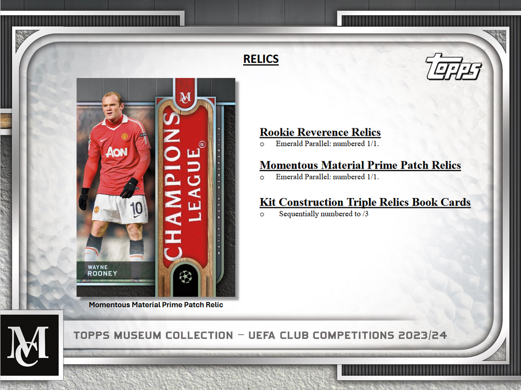 2023-24 Topps UEFA Club Competitions Museum Collection Soccer Hobby 12 Box Case