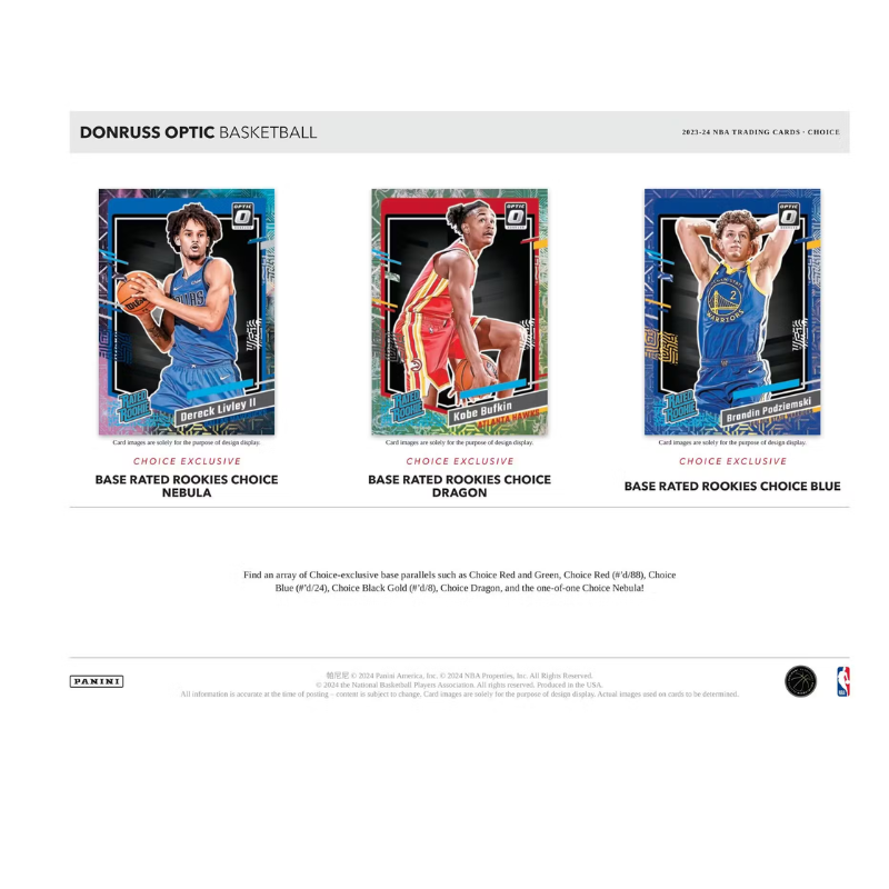 2023/24 Panini Donruss Optic Basketball Choice 20 Box Case