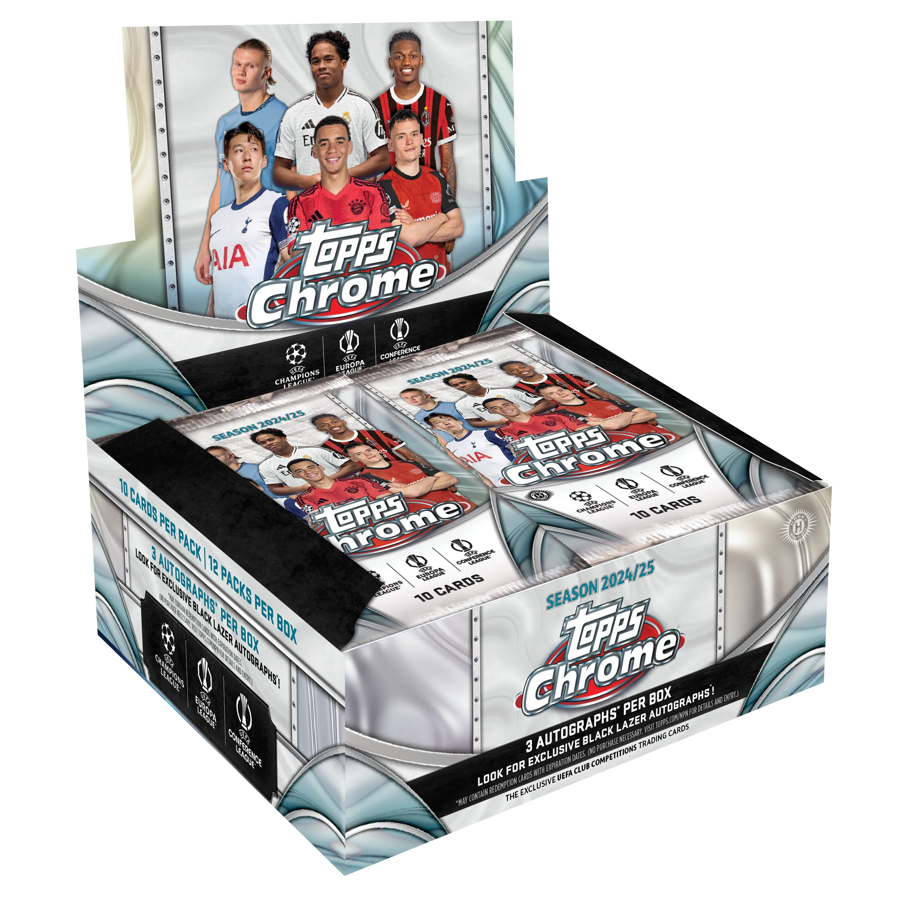 2024-25 Topps UEFA Club Competitions Chrome Soccer Jumbo Box